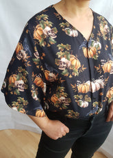 MACABRE PUMPKINS SKULLS RAVENS SHIRT 5