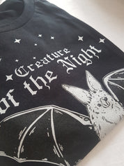 CREATURE OF THE NIGHT - creepy cute bat graphic t-shirt | THEBLACKWARDROBE.COM.