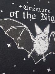 BAT CREATURE OF THE NIGHT sweatshirt | THEBLACKWARDROBE.COM.