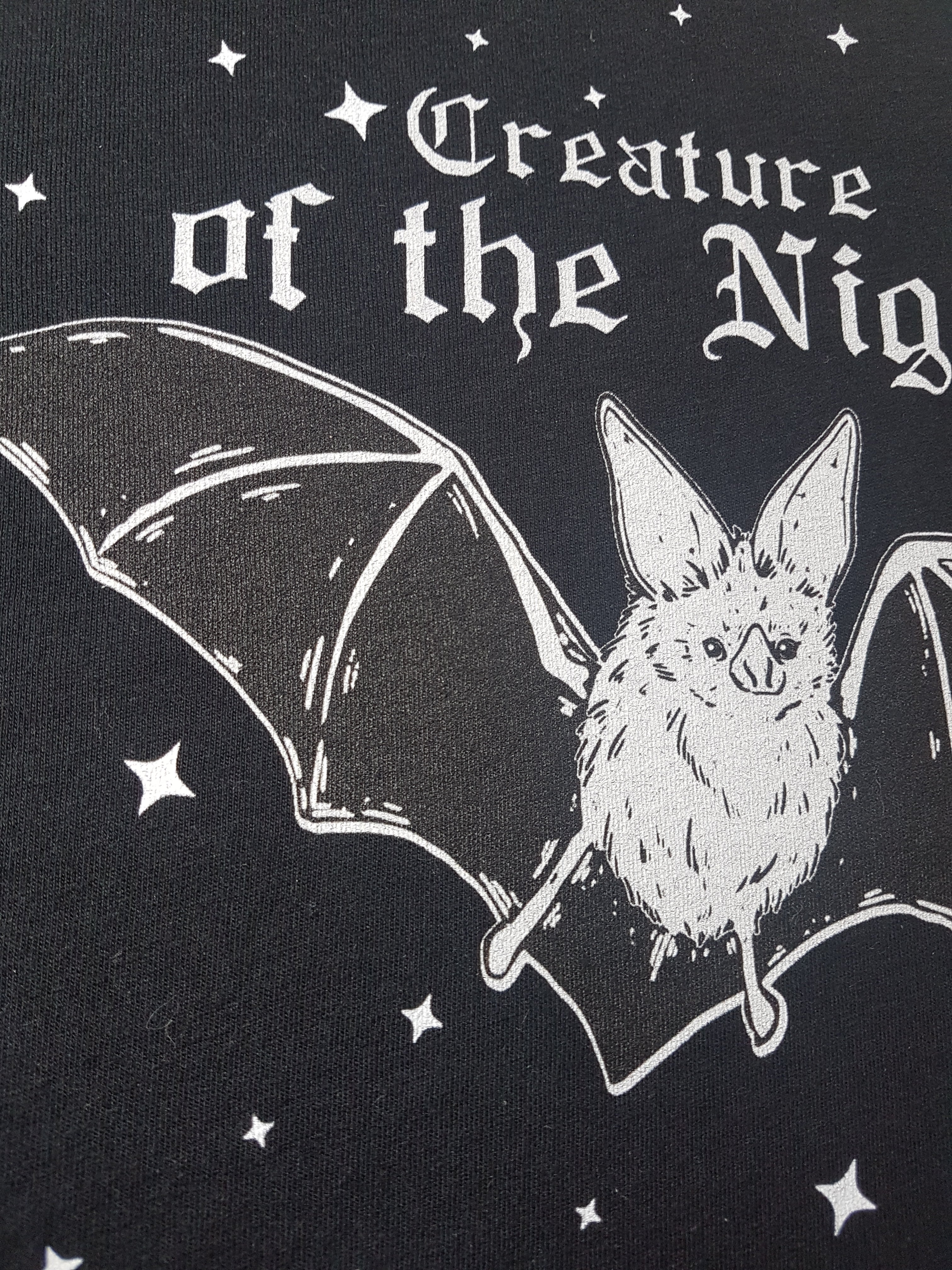 BAT CREATURE OF THE NIGHT sweatshirt | THEBLACKWARDROBE.COM.