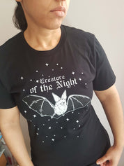 CREATURE OF THE NIGHT - creepy cute bat graphic t-shirt | THEBLACKWARDROBE.COM.