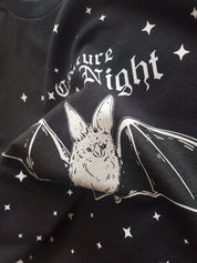 CREATURE OF THE NIGHT - creepy cute bat graphic t-shirt | THEBLACKWARDROBE.COM.