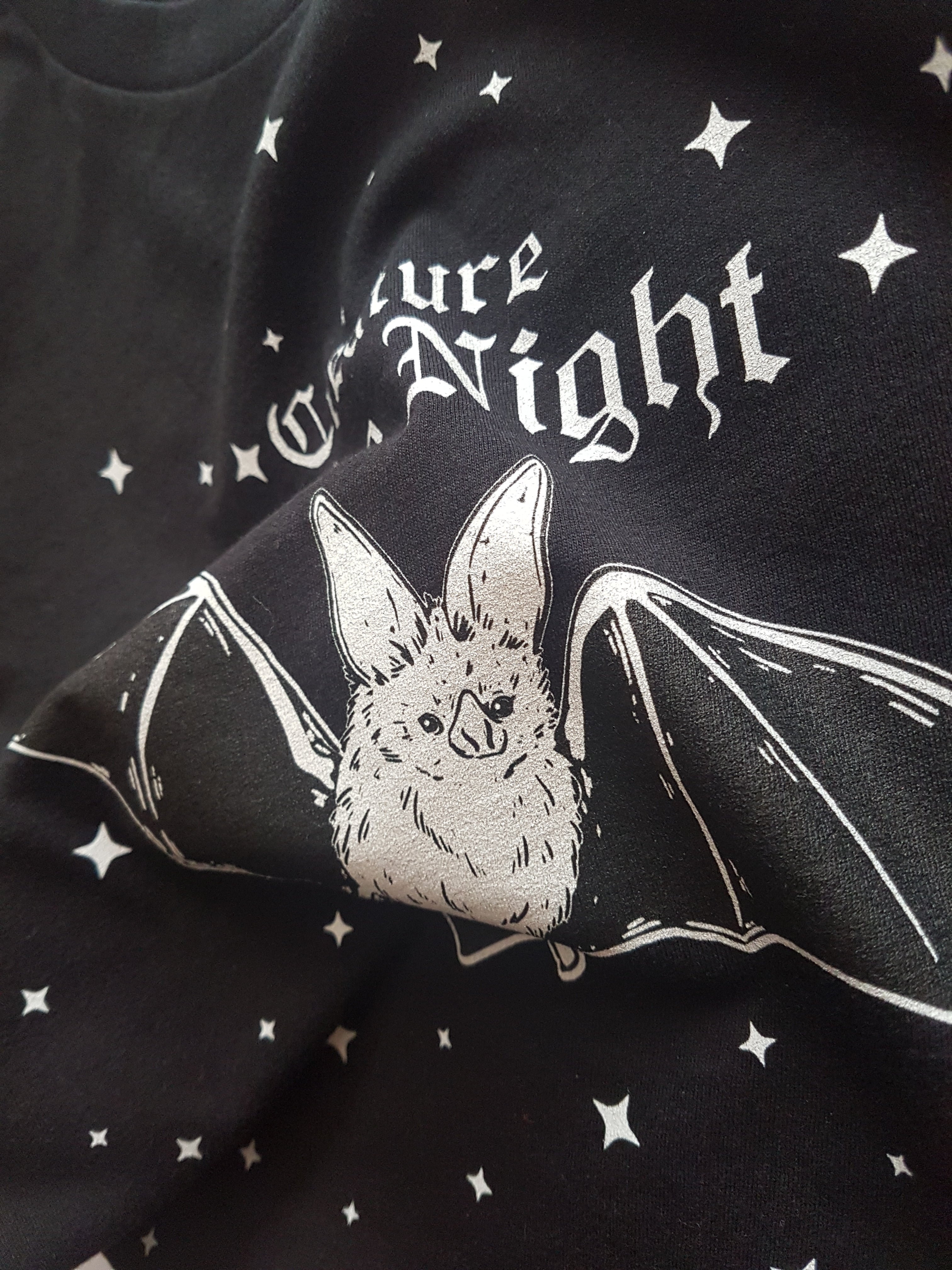 CREATURE OF THE NIGHT - creepy cute bat graphic t-shirt | THEBLACKWARDROBE.COM.