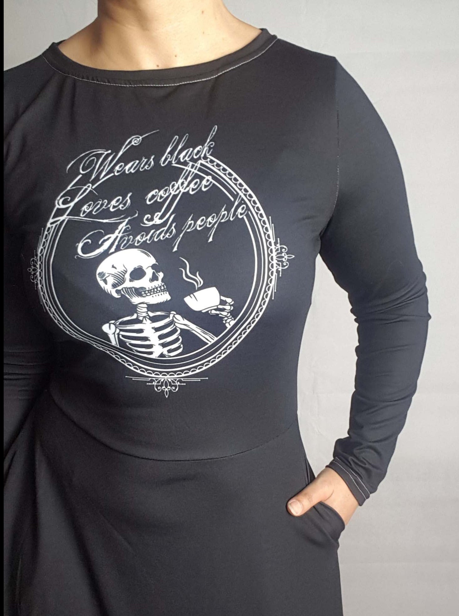 WEARS BLACK, LOVES COFFEE DRESS