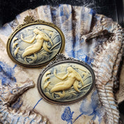 HORIZONTAL MERMAID CAMEO BROOCH | THEBLACKWARDROBE.COM.