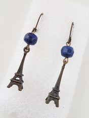 EIFFEL TOWER EARRINGS WITH LAPISLAZULIS