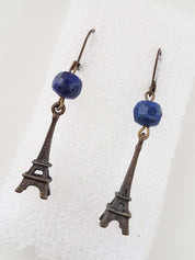 EIFFEL TOWER EARRINGS WITH LAPISLAZULIS