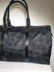 BLACK HOLDALL BAG (Ravens & Blossoms print)