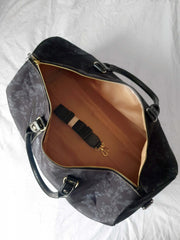 BLACK HOLDALL BAG (Ravens & Blossoms print)