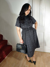 MIDI SHIRTDRESS (Baroque Skulls print)