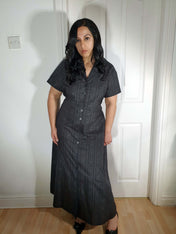 MAXI SHIRTDRESS (Baroque Skulls print)