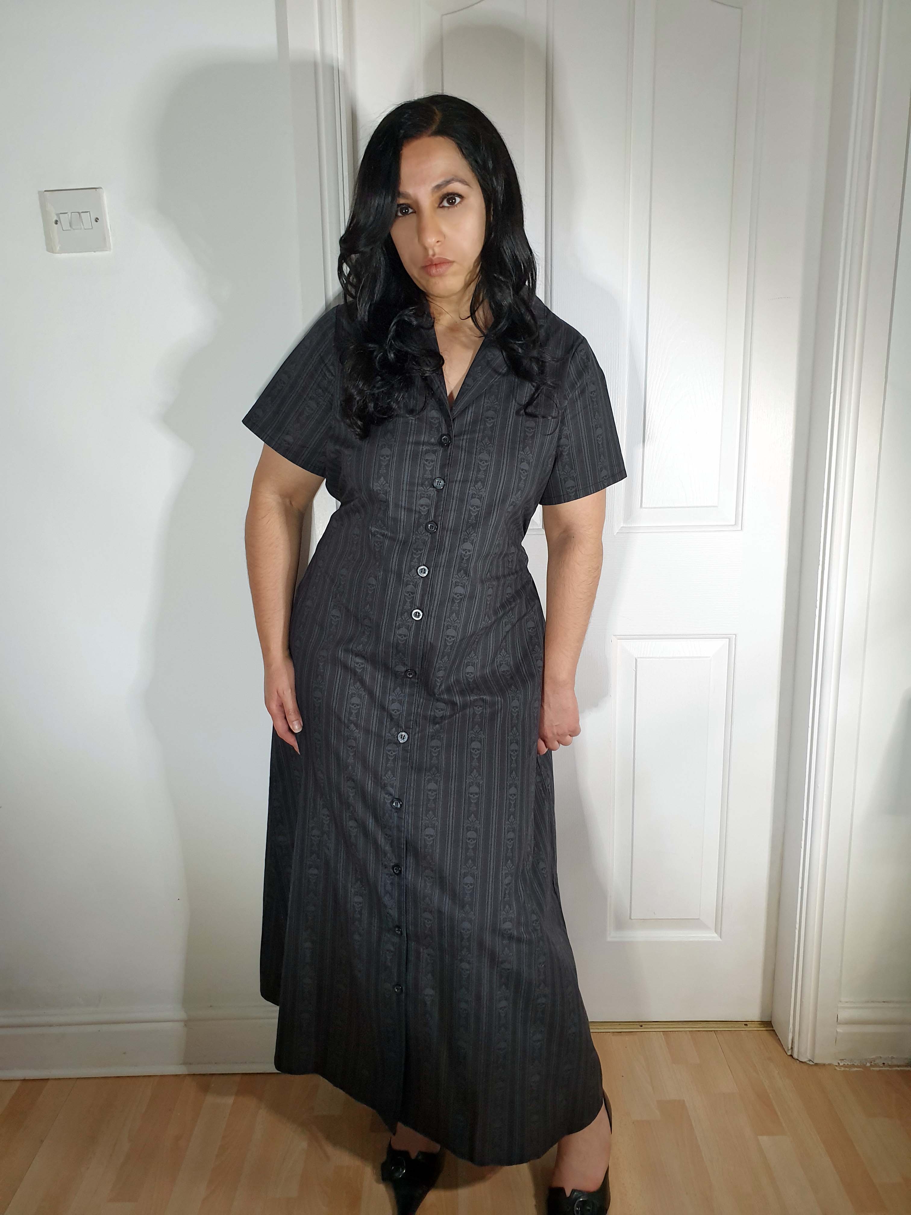 MAXI SHIRTDRESS (Baroque Skulls print)