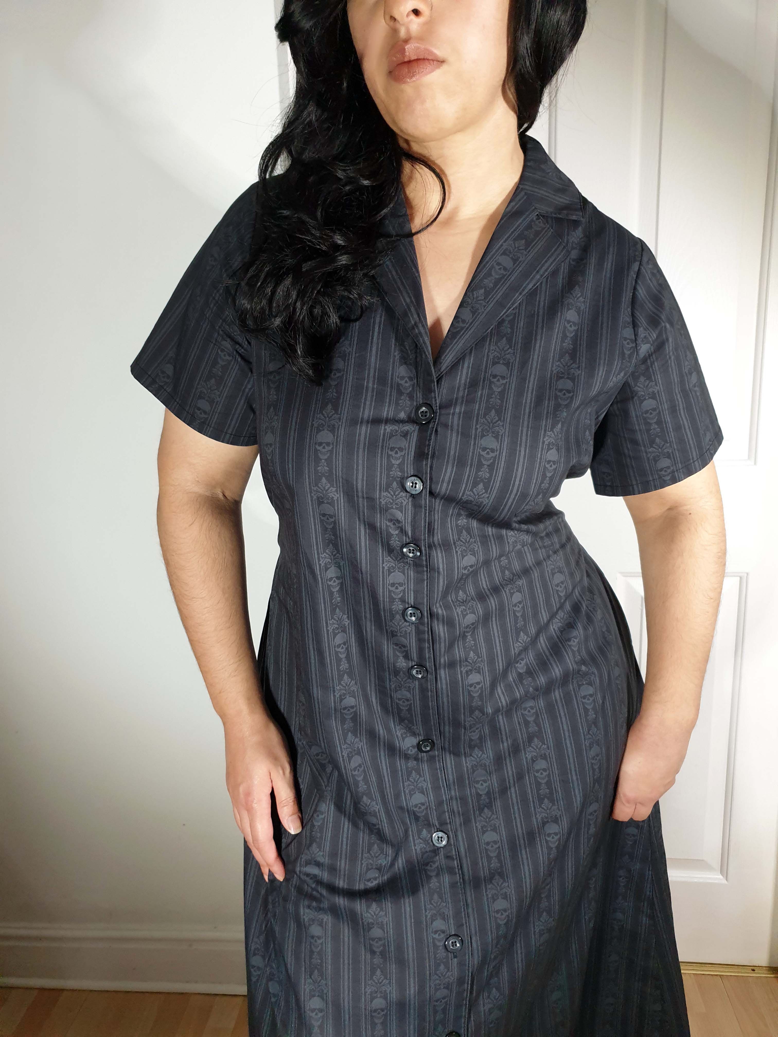 MAXI SHIRTDRESS (Baroque Skulls print)