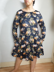 SILKY JERSEY DRESS WITH LONG SLEEVES
