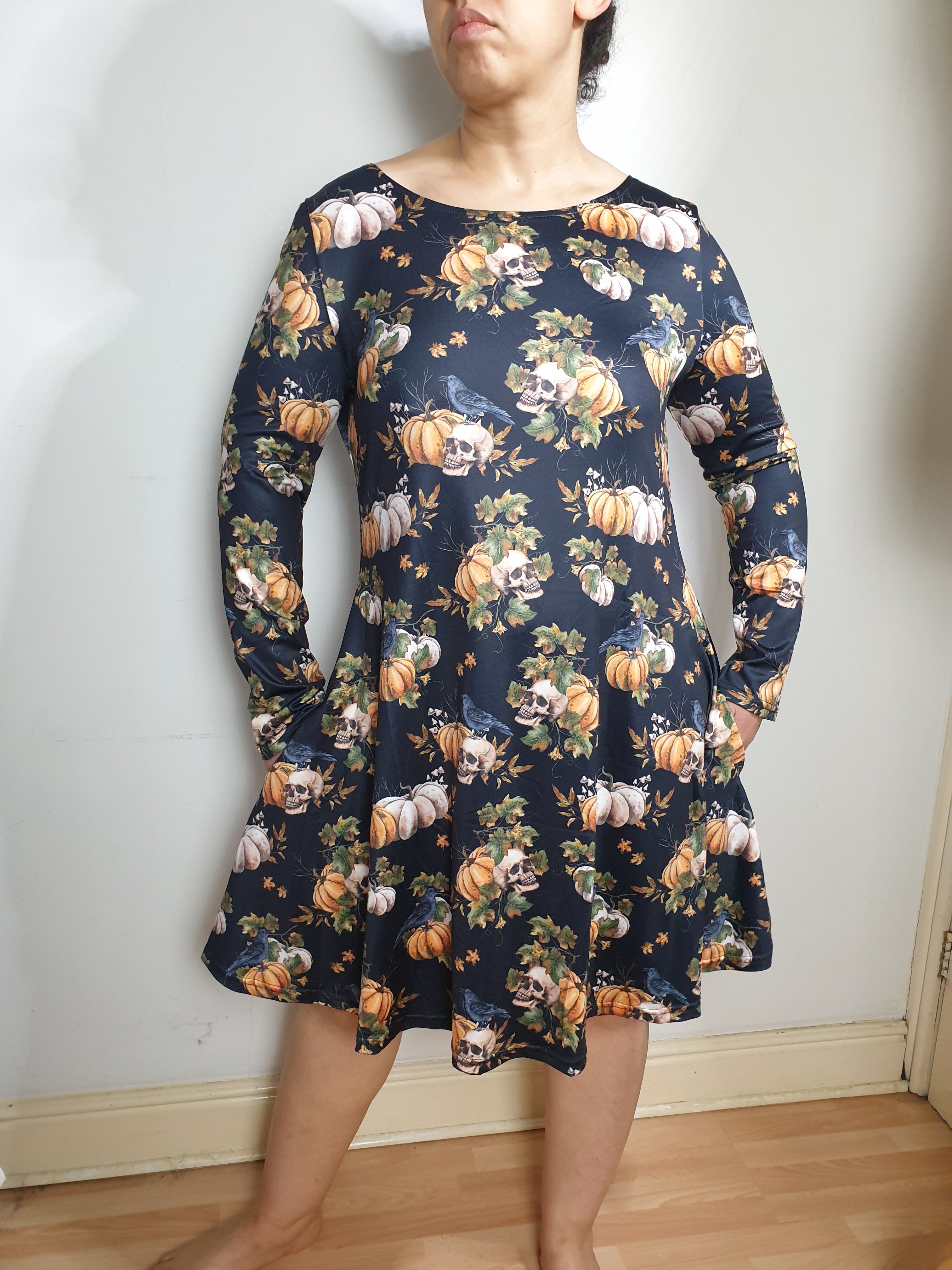 SILKY JERSEY DRESS WITH LONG SLEEVES