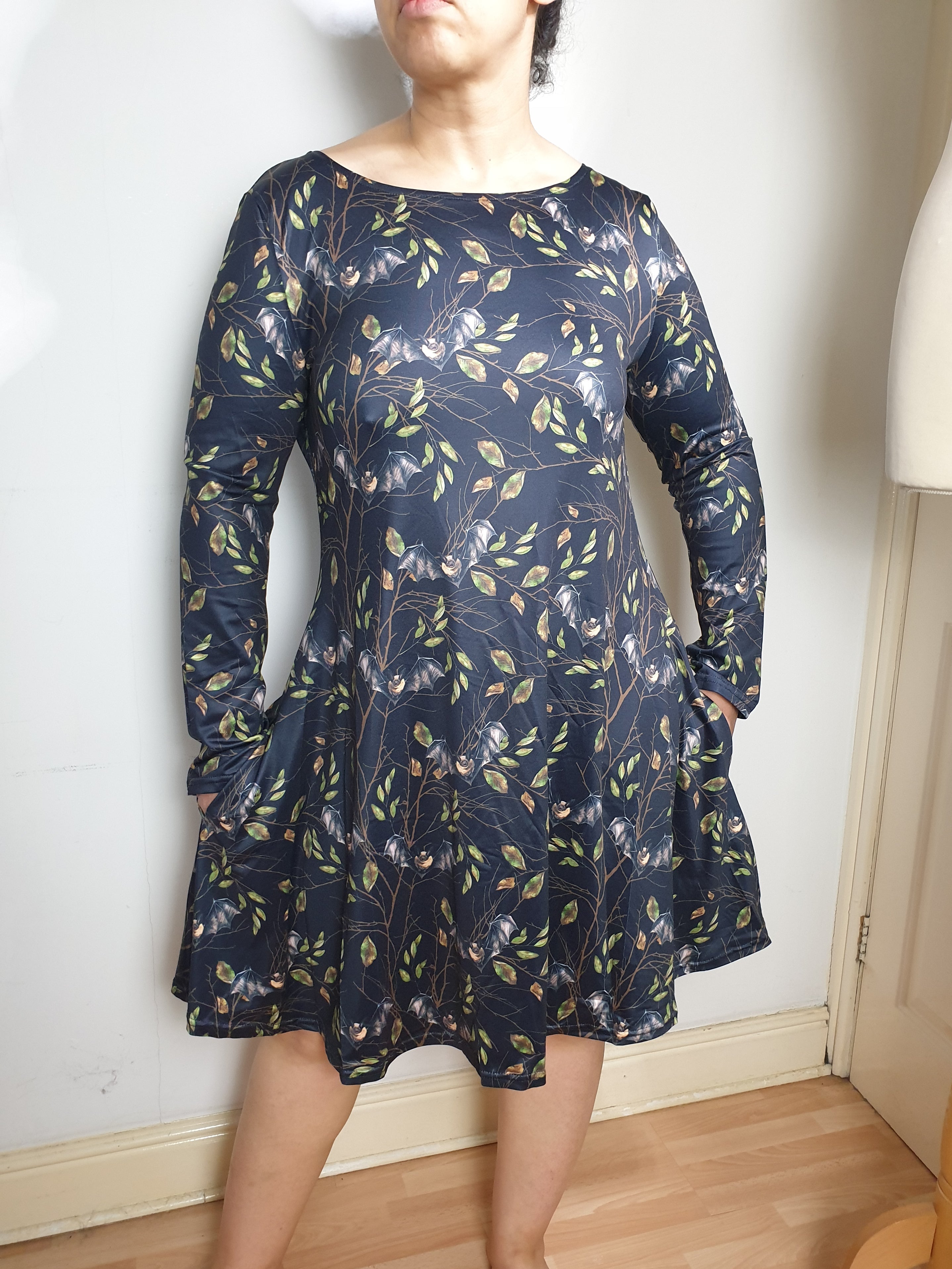 SILKY JERSEY DRESS WITH LONG SLEEVES