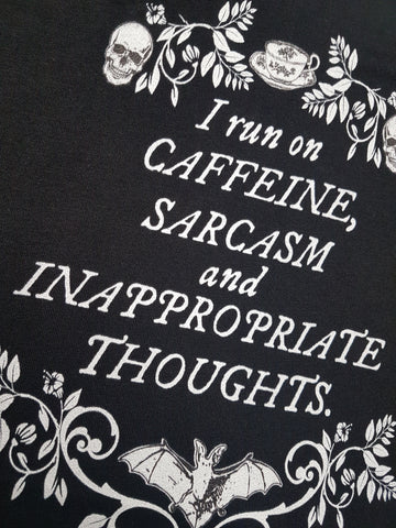 (V-NECK) CAFFEINE THOUGHTS t-shirt