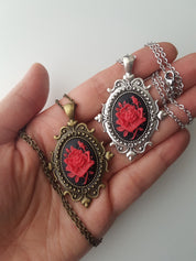 RED ROSE CAMEO JEWELLERY SET