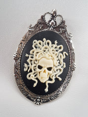 MEDUSA SKULL CAMEO BROOCH