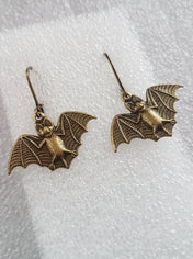 SMALL BATS CHARM EARRINGS | THEBLACKWARDROBE.COM.