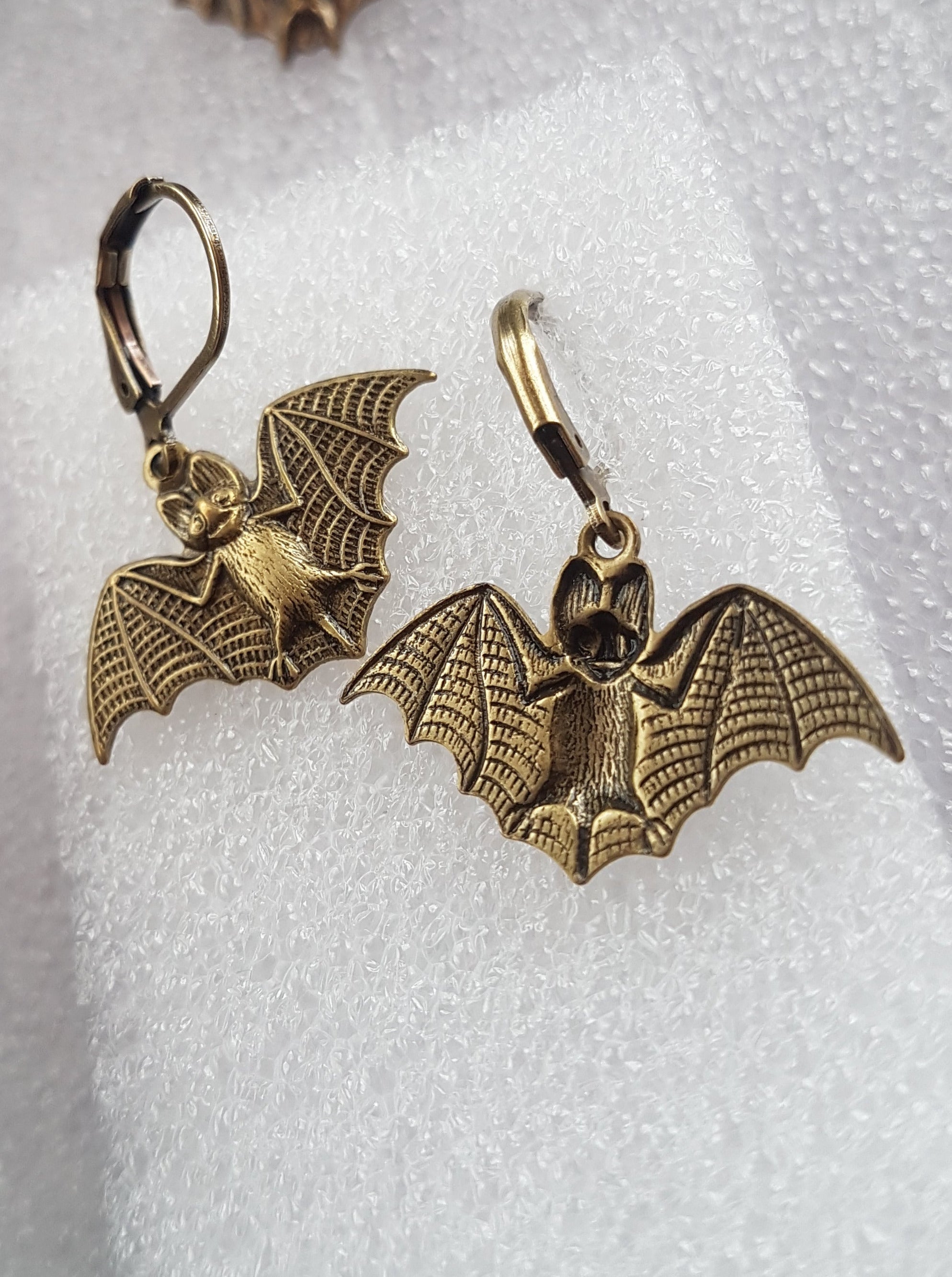 SMALL BATS CHARM EARRINGS | THEBLACKWARDROBE.COM.