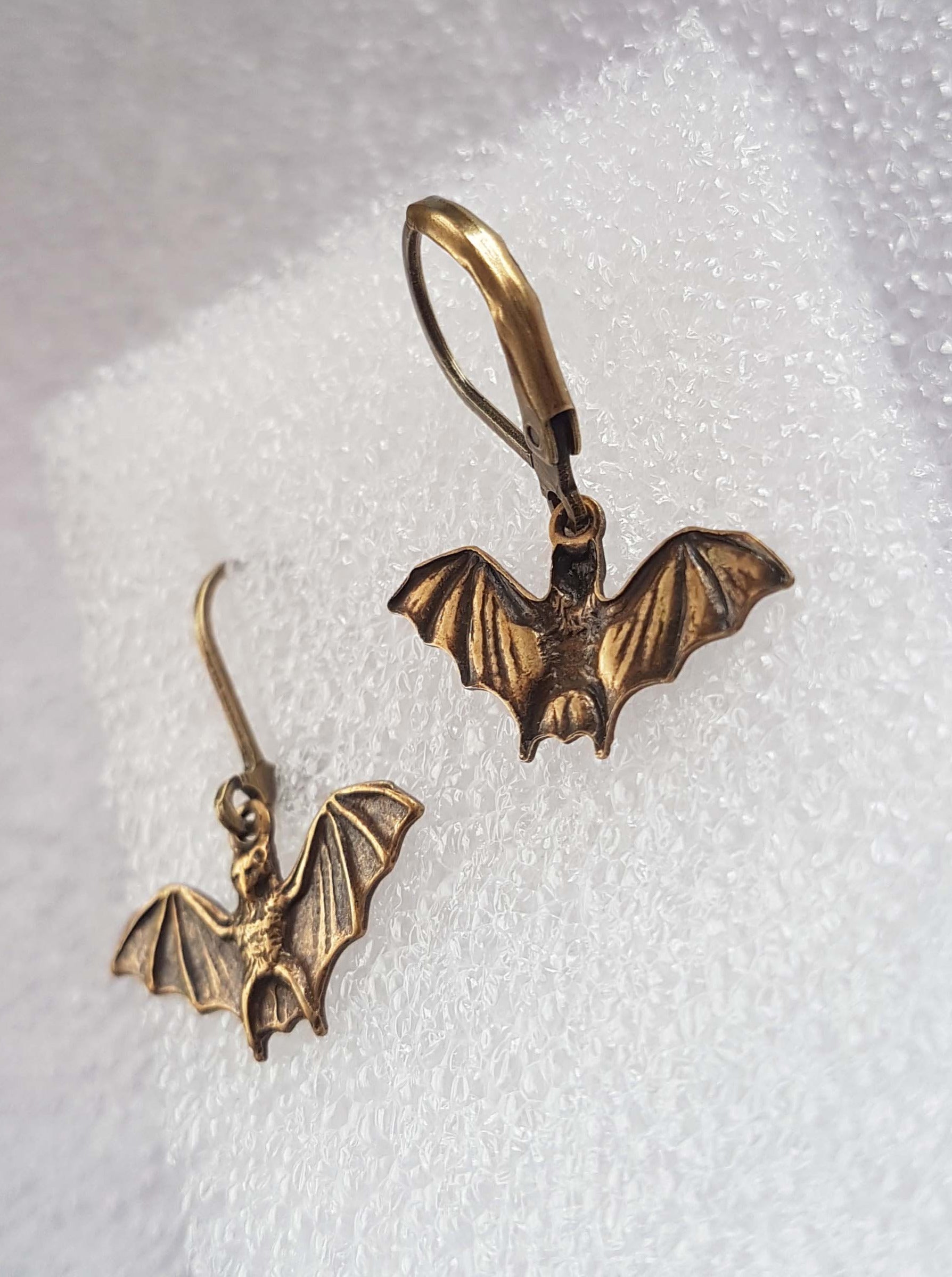 TINY BATS CHARM EARRINGS | THEBLACKWARDROBE.COM.