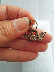 TINY BATS CHARM EARRINGS | THEBLACKWARDROBE.COM.