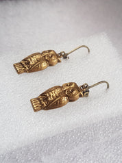 SMALL OWLS CHARM EARRINGS | THEBLACKWARDROBE.COM.
