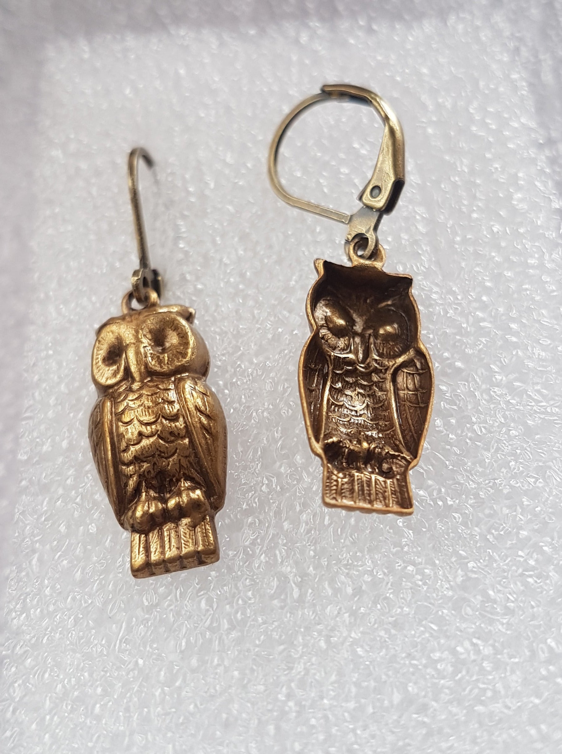 SMALL OWLS CHARM EARRINGS | THEBLACKWARDROBE.COM.