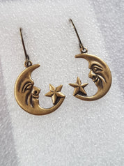 SMALL HALF-MOONS CHARM EARRINGS | THEBLACKWARDROBE.COM.