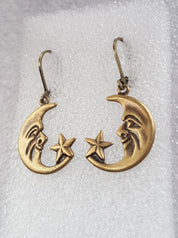 SMALL HALF-MOONS CHARM EARRINGS | THEBLACKWARDROBE.COM.