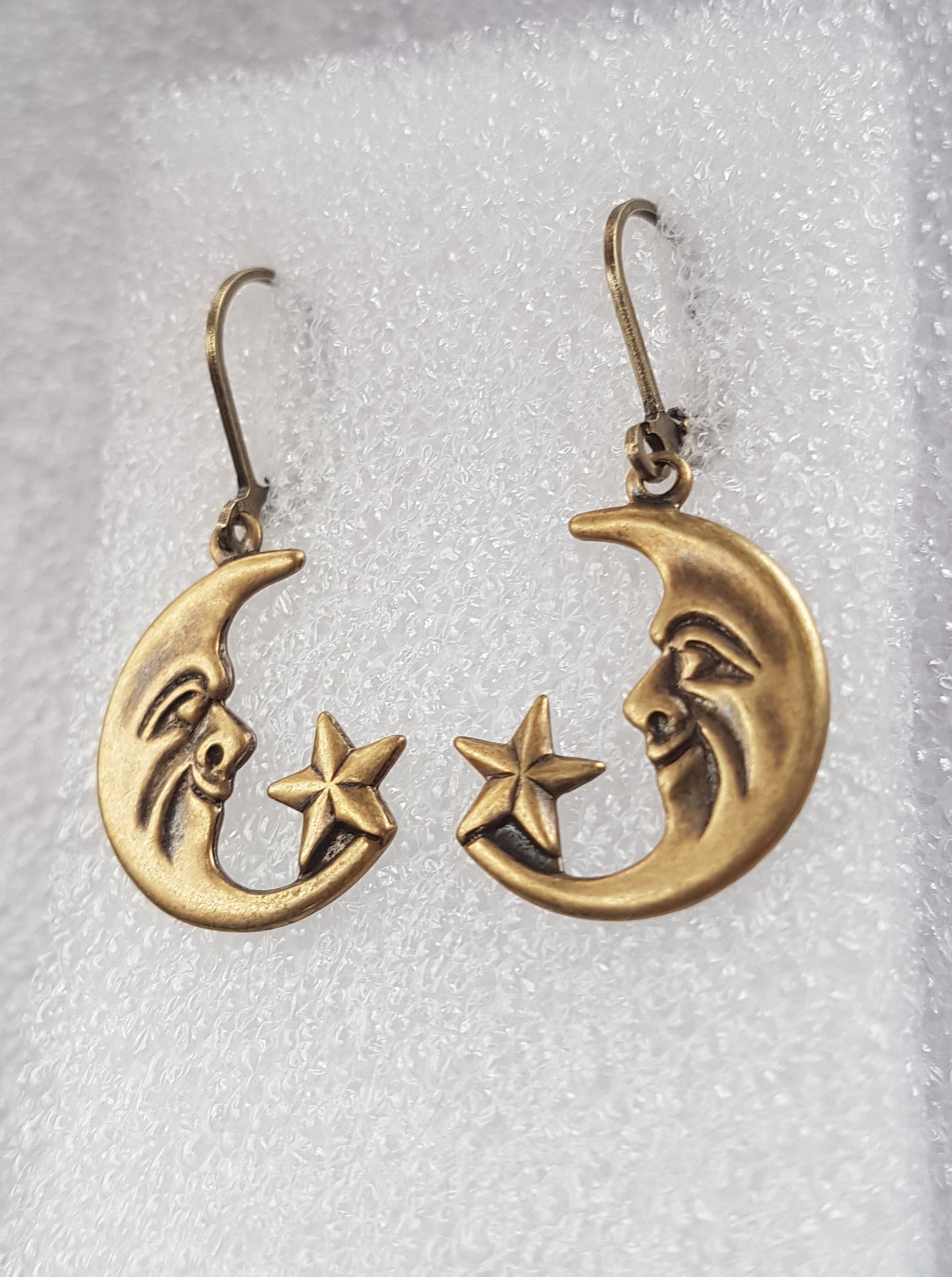 SMALL HALF-MOONS CHARM EARRINGS | THEBLACKWARDROBE.COM.