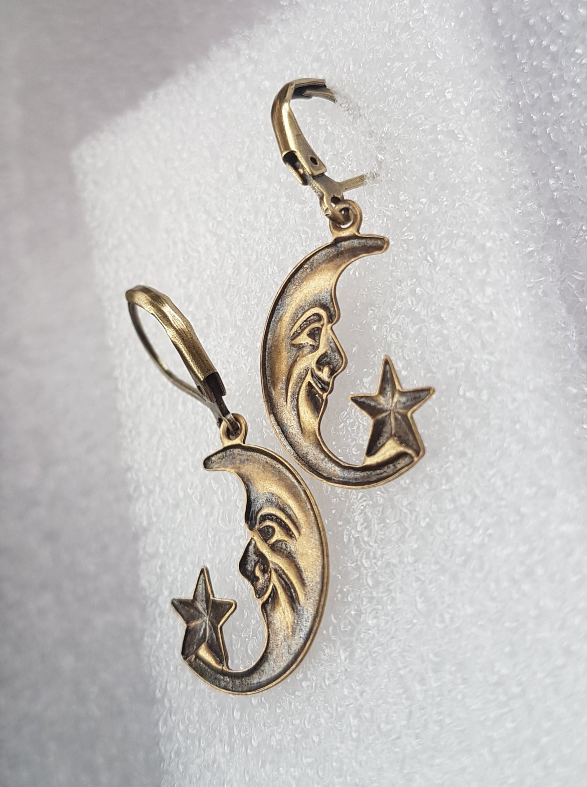 SMALL HALF-MOONS CHARM EARRINGS | THEBLACKWARDROBE.COM.