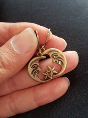 SMALL HALF-MOONS CHARM EARRINGS | THEBLACKWARDROBE.COM.