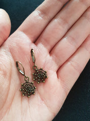 SMALL SPIDERWEB CHARM EARRINGS | THEBLACKWARDROBE.COM.