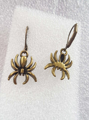 SMALL SPIDERS CHARM EARRINGS | THEBLACKWARDROBE.COM.