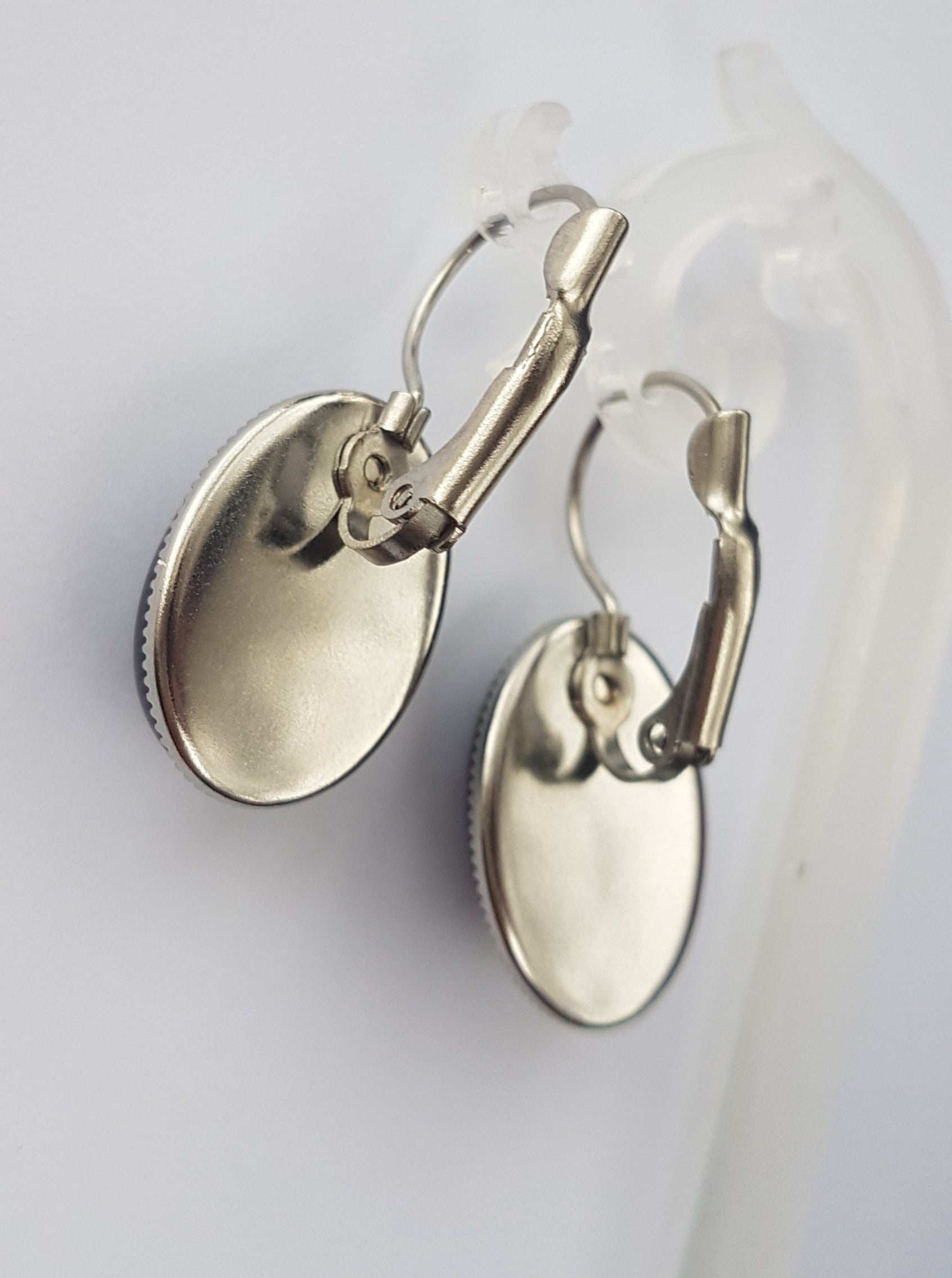 BLACK ONYX CABOCHON EARRINGS | THEBLACKWARDROBE.COM.