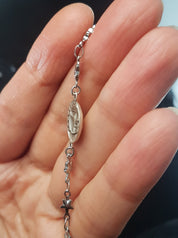 DAINTY STARS-CHAIN CELESTIAL BRACELET | THEBLACKWARDROBE.COM.