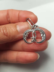 SMALL CRESCENT MOONS CHARM EARRINGS | THEBLACKWARDROBE.COM.