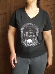 (V-NECK) IN MEMORY OF WHEN I CARED t-shirt