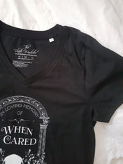 (V-NECK) IN MEMORY OF WHEN I CARED t-shirt