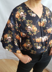 MACABRE PUMPKINS SKULLS RAVENS SHIRT 5