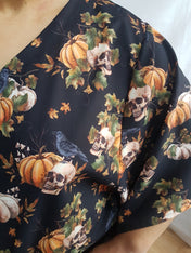 MACABRE PUMPKINS SKULLS RAVENS SHIRT 6