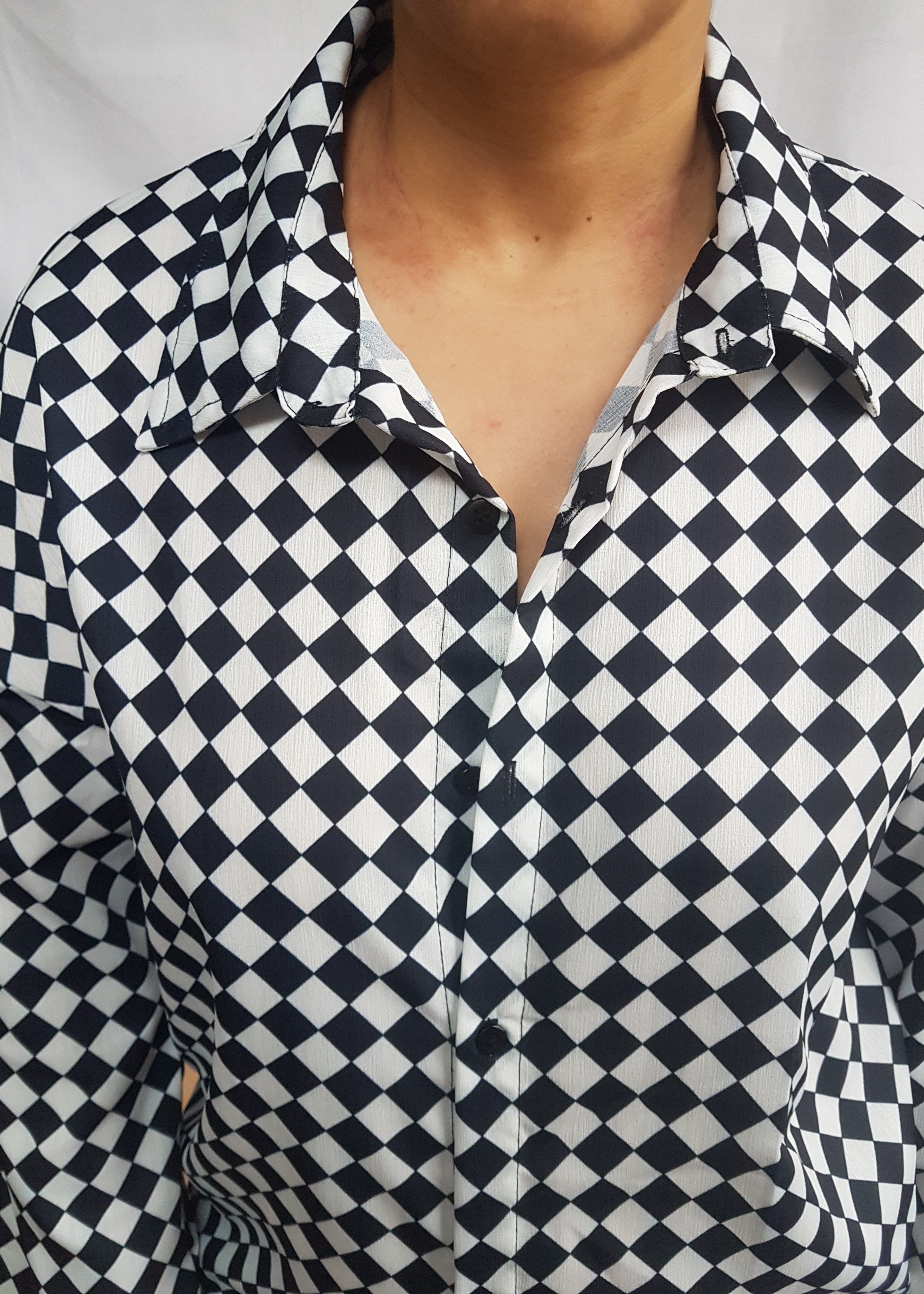 LONG SHIRT (Harlequin print)