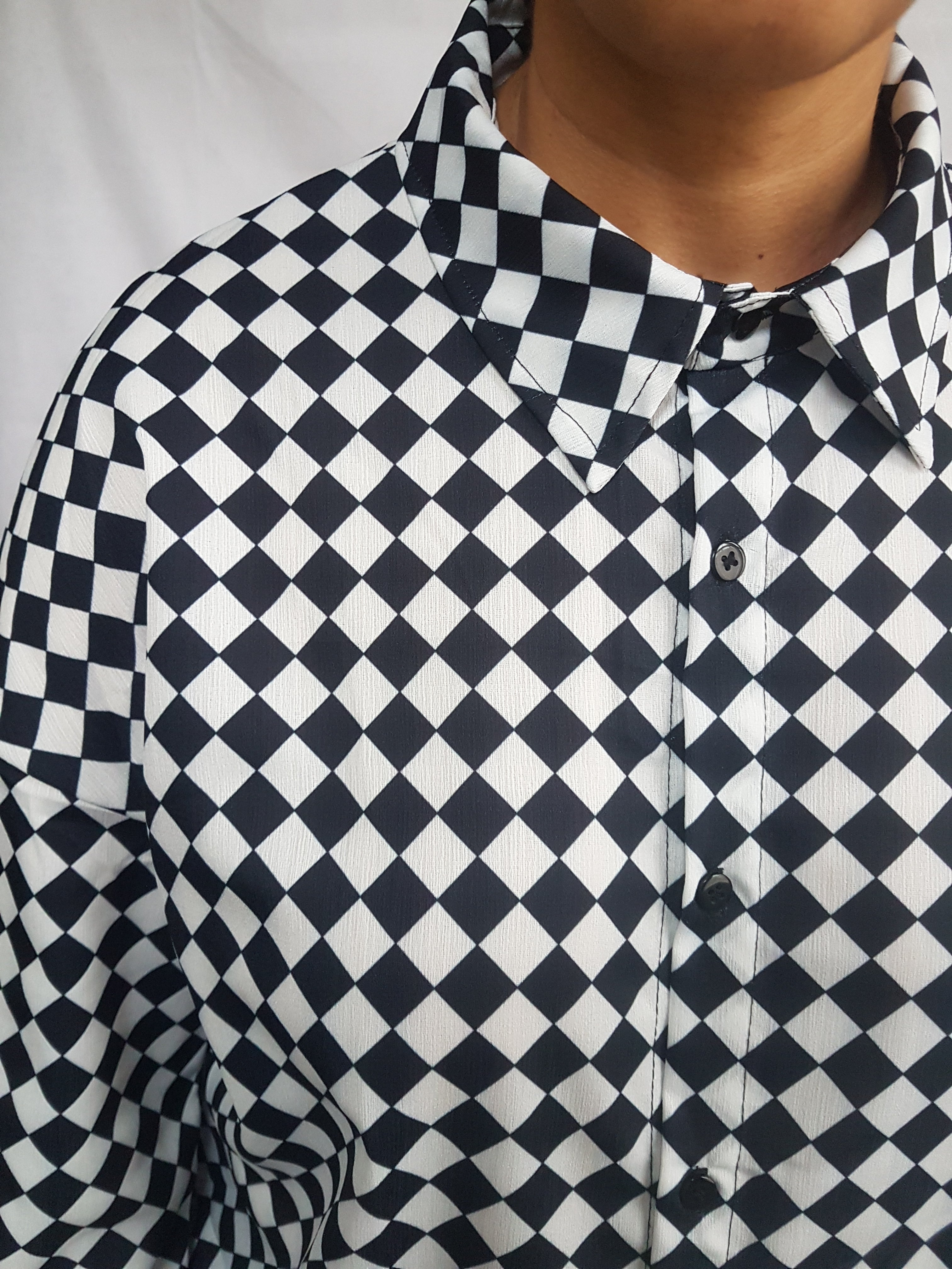 LONG SHIRT (Harlequin print)
