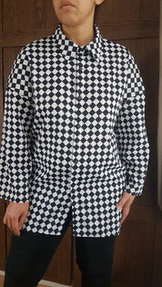 LONG SHIRT (Harlequin print)