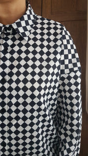 LONG SHIRT (Harlequin print)
