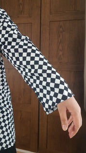 LONG SHIRT (Harlequin print)