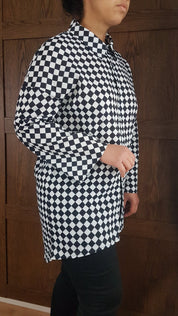 LONG SHIRT (Harlequin print)
