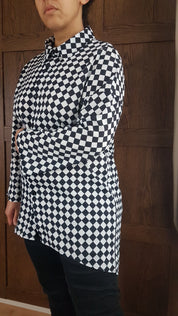 LONG SHIRT (Harlequin print)
